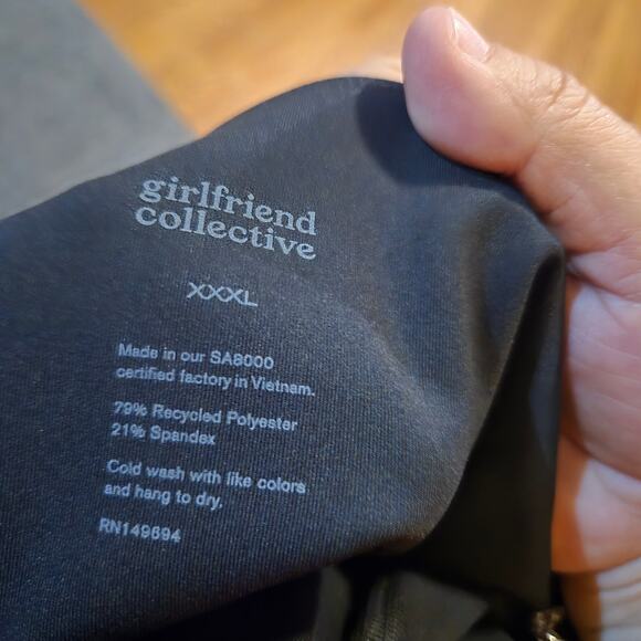Girlfriend collective leggings womens size xxxl black compressive high rise pant - Picture 5 of 9